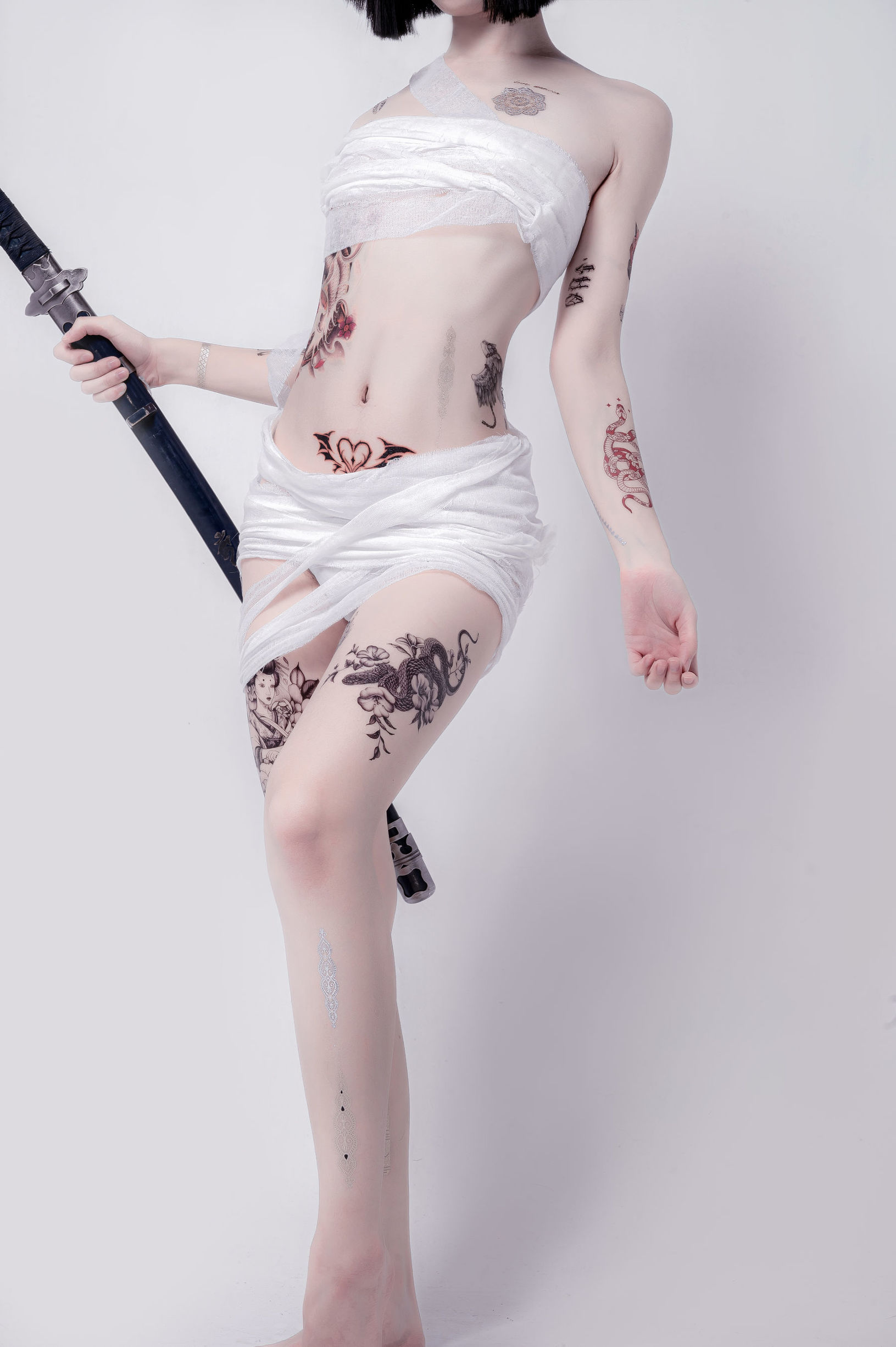 [COS福利]动漫博主阮邑_Fairy绑带和武士插图3